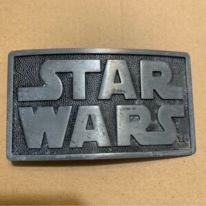 Vintage 2005 Star Wars metal belt buckle black pewter